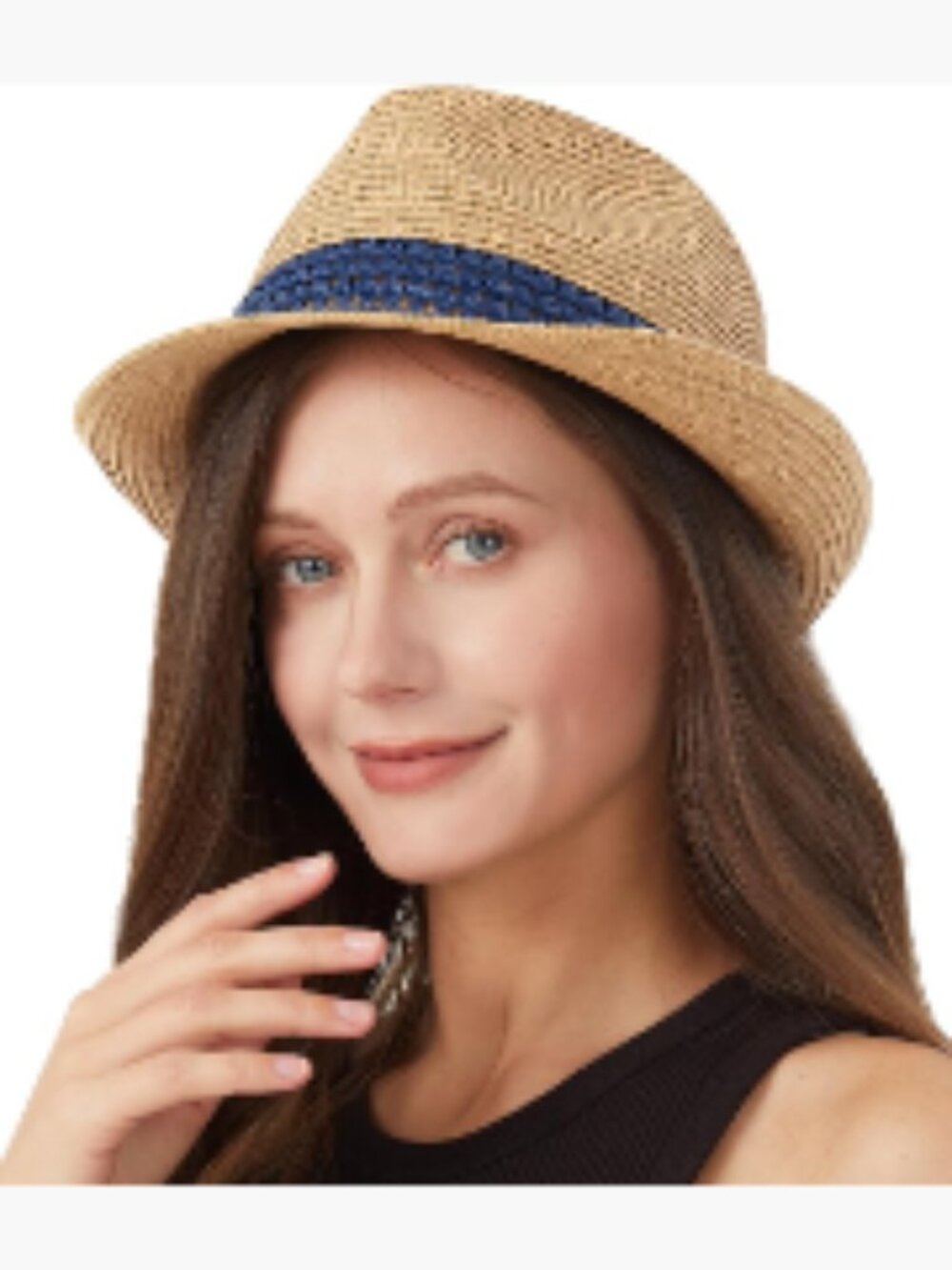 Oversize Straw Fedora Hat, Big and Tall Short Brim Cuban Hat, Roll Up Summer